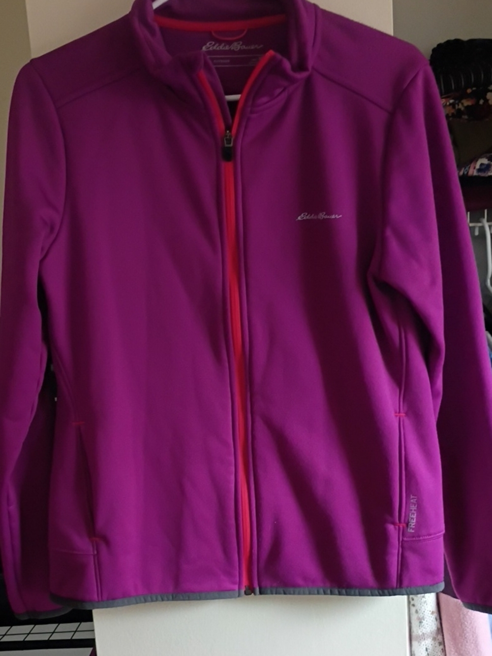 Eddie Bauer Women's Bright Magenta Utility Jacket with Pink Trim